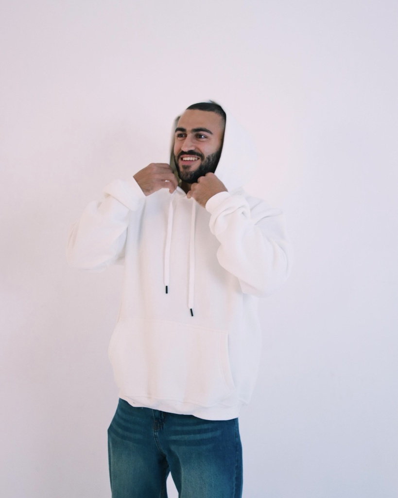 Skull One Size Basic Hoodie White