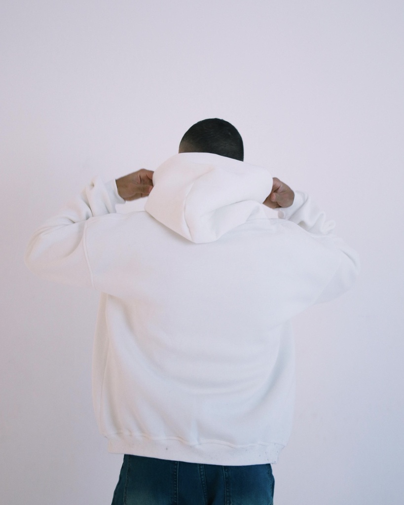 Skull One Size Basic Hoodie White