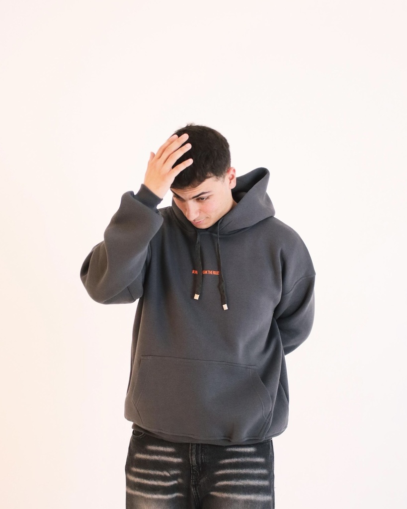 Skull One Size Hoodie Gray Design Y