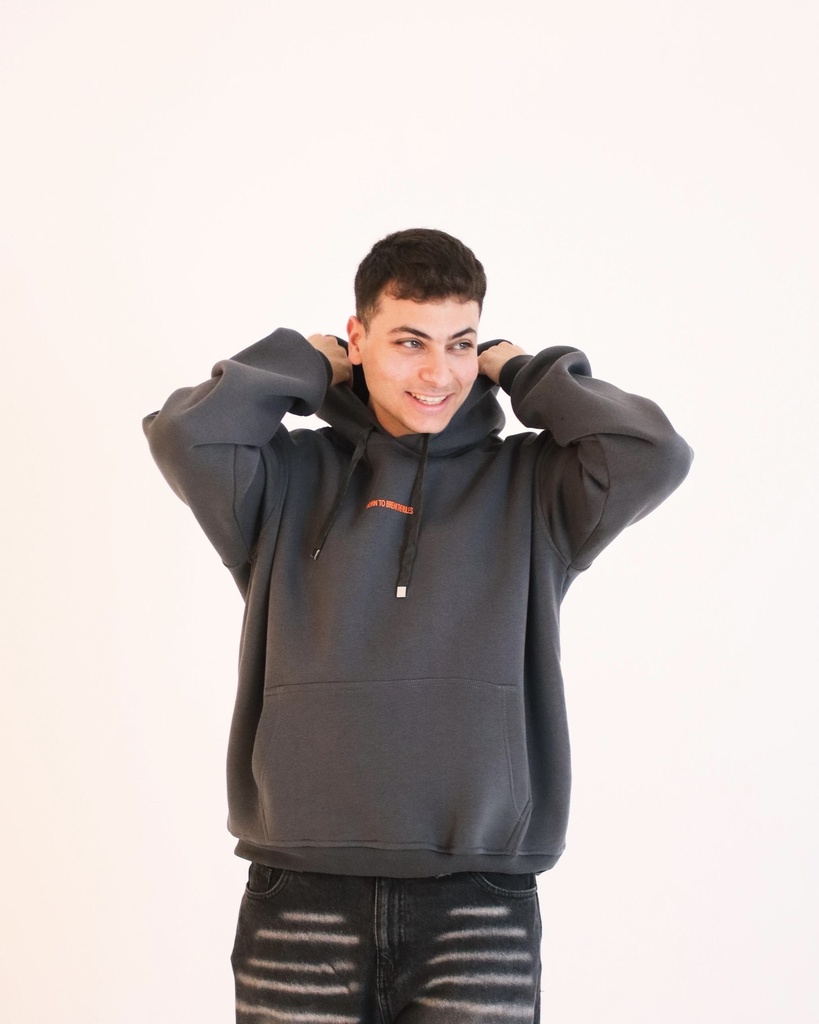 Skull One Size Hoodie Gray Design Y