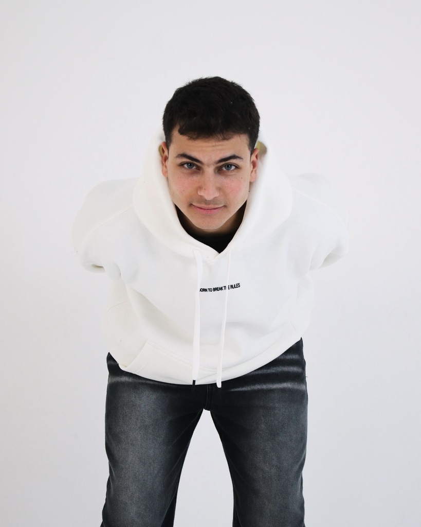 Skull One Size Hoodie White Printed Y