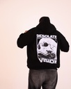 Skull One Sized Hoodie Black Printed X