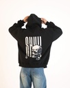 Skull One Size Hoodie Black Printed Y