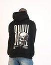 Skull One Size Hoodie Black Printed Y
