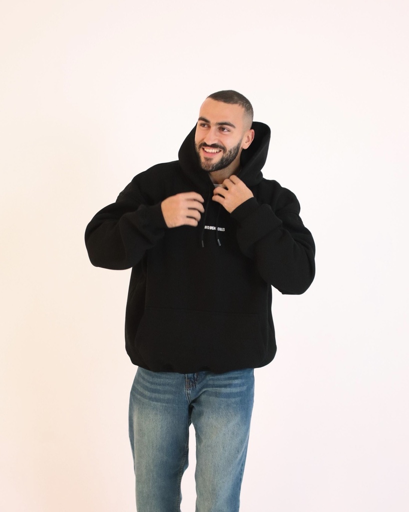 Skull One Size Hoodie Black Printed Y