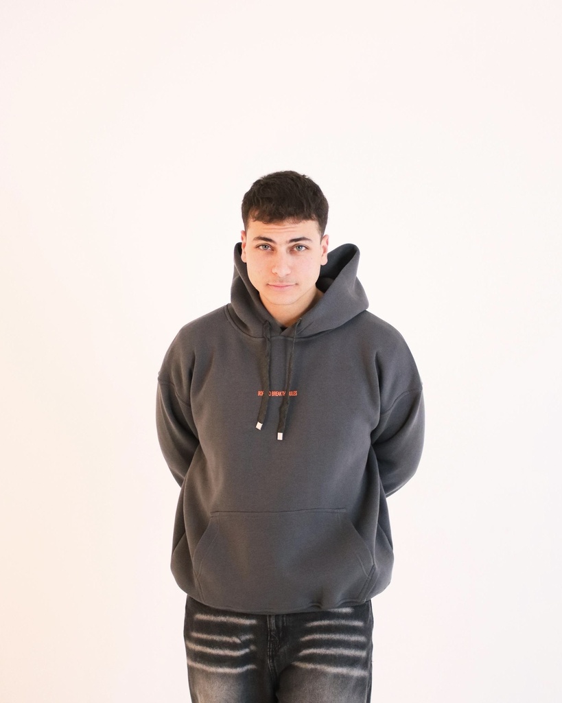 Skull One Size Hoodie Gray Design Y