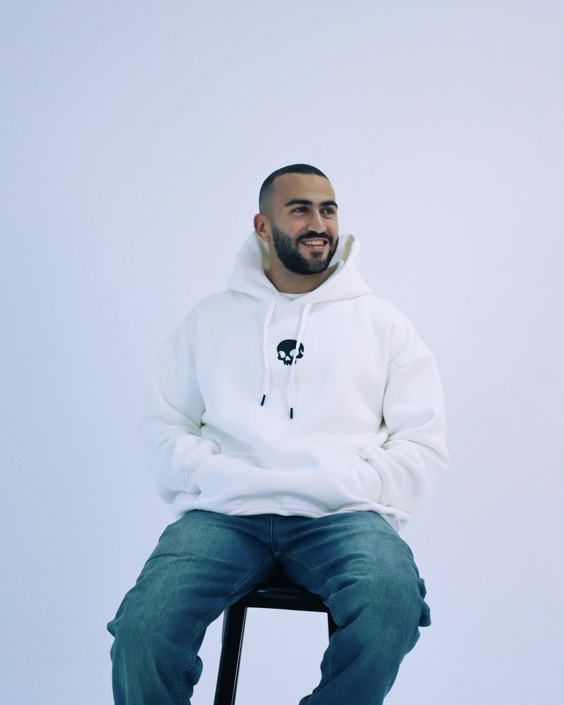 Skull One Size Hoodie White Printed X