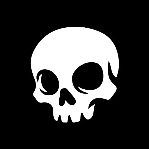 Skull One Size Hoodie Black Printed Y