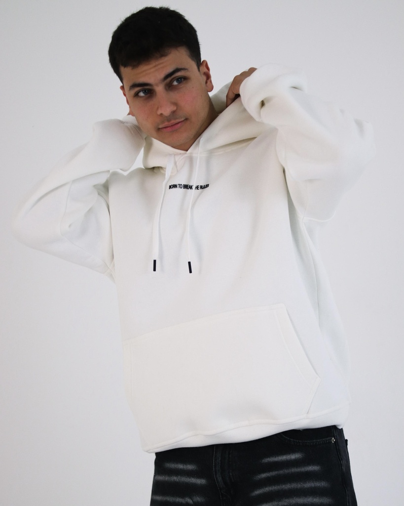 Skull One Size Hoodie White Printed Y